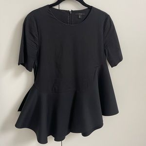 COS black peplum shirt.